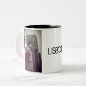 Caneca Lisboa Tweekleurige Koffiemok (Voorkant links)