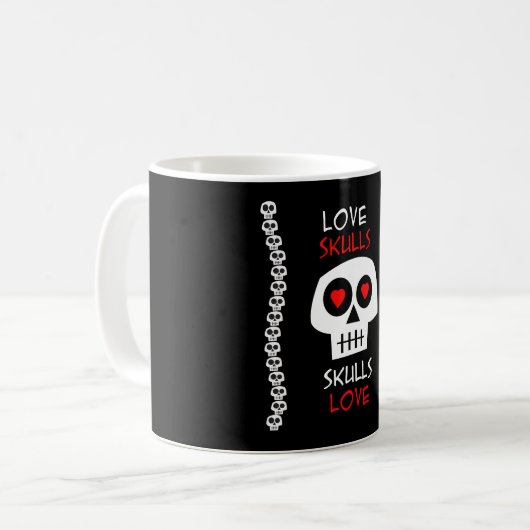 Caneca Love Skulls Koffiemok (Voorkant links)