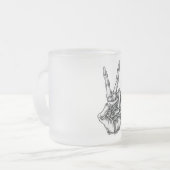 Caneca Mão Caveira Paz e Amor Matglas Koffiemok (Voorkant links)