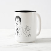 Caneca Memes Tweekleurige Koffiemok (Voorkant rechts)