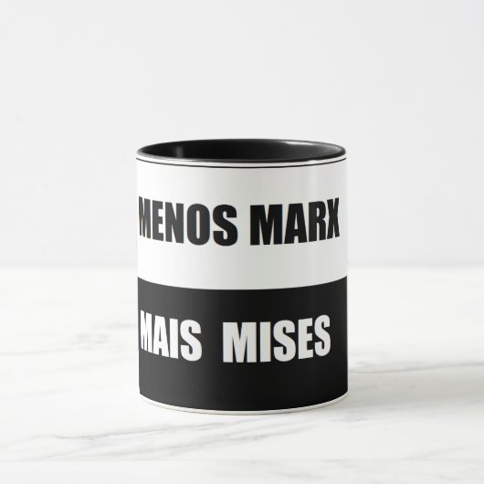 Caneca menos marx mais mises mok (Midden)