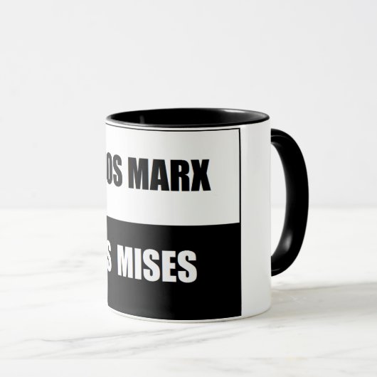 Caneca menos marx mais mises mok (Voorkant rechts)