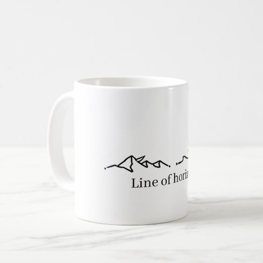 Caneca minimalista montanhas koffiemok (Voorkant links)