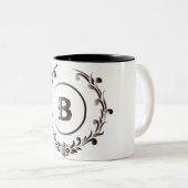 Caneca Monograma Tweekleurige Koffiemok (Voorkant rechts)