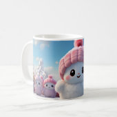 Caneca (Mug) Bonequinhos de Neve Fofos Koffiemok (Voorkant links)