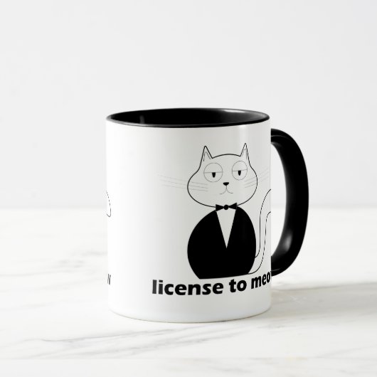 Caneca Mug - Cat. License to Meow Mok (Voorkant rechts)