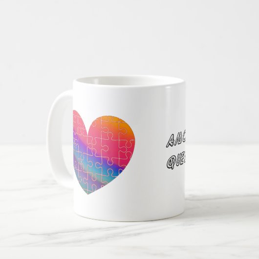 Caneca (Mug) Quebra-Cabeça do Nosso Coração Koffiemok (Voorkant links)