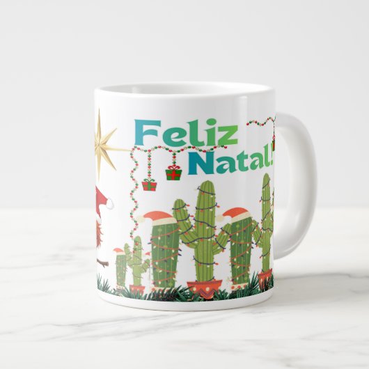 Caneca Natalina Clássica Grote Koffiekop (Voorkant rechts)