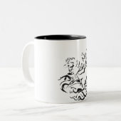 Caneca Ogum - São Jorge Tweekleurige Koffiemok (Voorkant links)