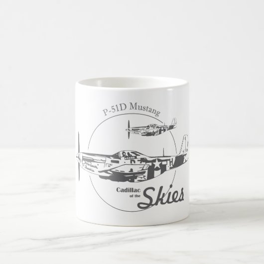Caneca P-51D Mustang USAF WWII Koffiemok (Center)