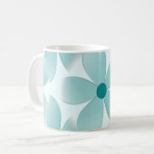 Caneca. Padrão floral verde. Koffiemok (Voorkant links)