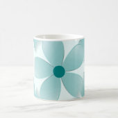 Caneca. Padrão floral verde. Koffiemok (Center)