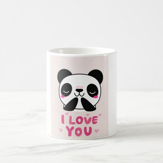 caneca panda coração desenho koffiemok (Center)