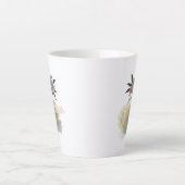 Caneca para café latte linhas e flores latte mok (Voorkant)