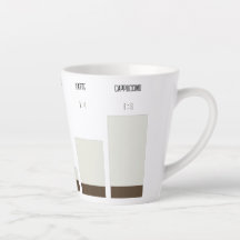 Caneca para café latte - proporção de café