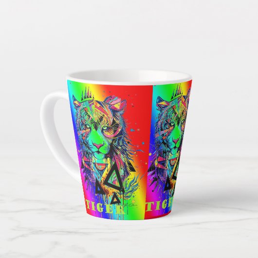 Caneca para café latte/Tigres Latte Mok (Linkerhoek)