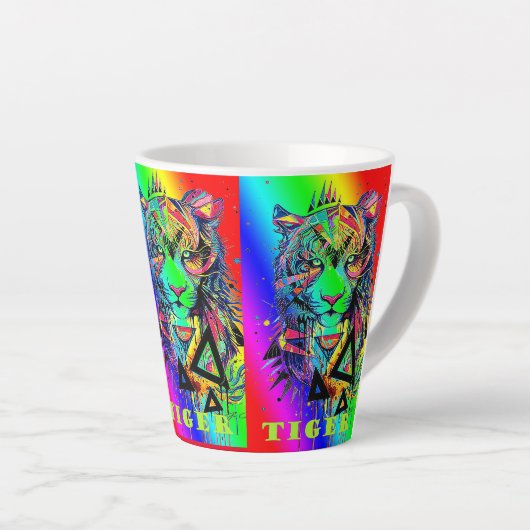 Caneca para café latte/Tigres Latte Mok (Rechterhoek)