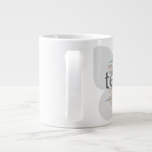 Caneca para professora grote koffiekop (Achterkant)