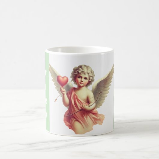 caneca personalizada anjo cupido com coração  koffiemok (Center)