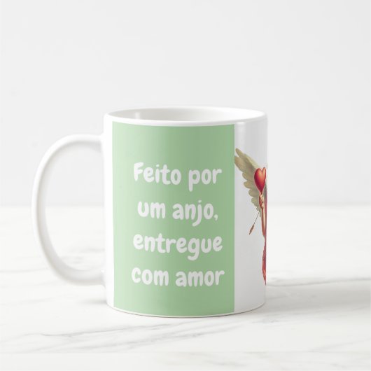 caneca personalizada anjo cupido com coração  koffiemok (Links)