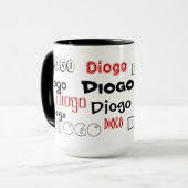 Caneca personalizada com nomes mok (Voorkant links)