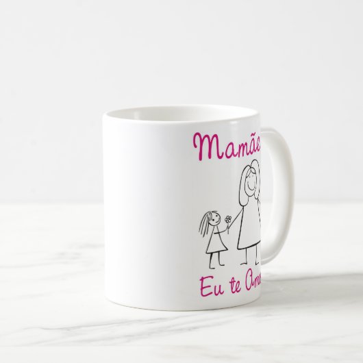 Caneca personalizada dia das mães koffiemok (Voorkant rechts)