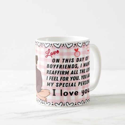 Caneca personalizada dia dos namorados koffiemok (Voorkant rechts)