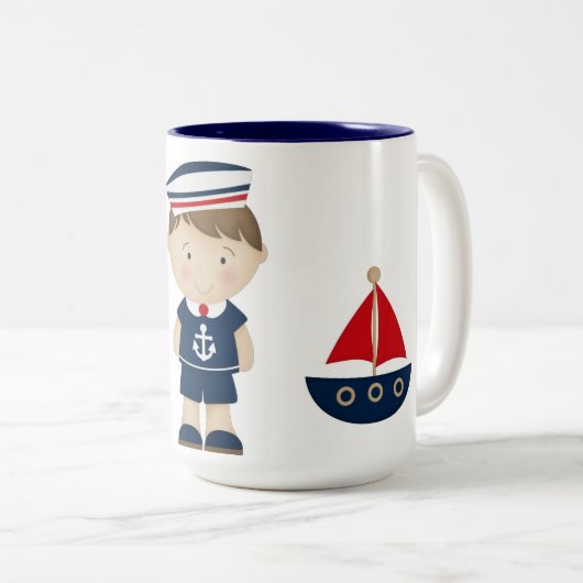 Caneca Personalizada Marinheiro Tweekleurige Koffiemok (Voorkant rechts)