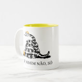 Caneca Pisa nimim não, sô Tweekleurige Koffiemok (Voorkant links)