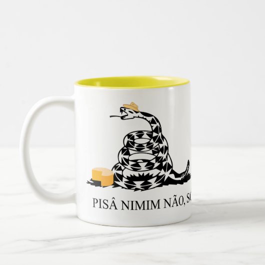 Caneca Pisa nimim não, sô Tweekleurige Koffiemok (Links)