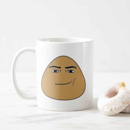 caneca pou com rosto de homem koffiemok (Met donut)