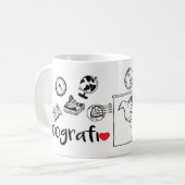 Caneca Profissão Geografia 325ml Koffiemok (Voorkant links)
