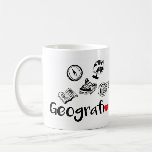 Caneca Profissão Geografia 325ml Koffiemok (Links)