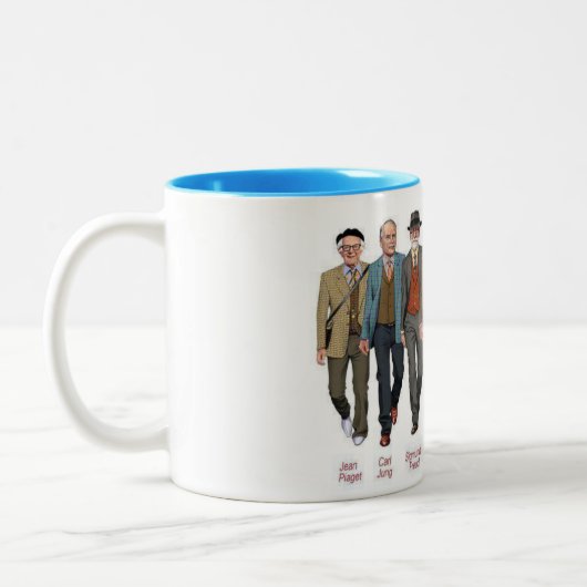 Caneca Psicólogo Tweekleurige Koffiemok (Links)