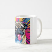 Caneca Pug Pop Art 01 Koffiemok (Voorkant rechts)