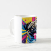 Caneca Pug Pop Art 01 Koffiemok (Voorkant links)