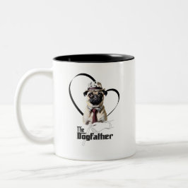 Caneca Pug - The Dogfather Tweekleurige Koffiemok