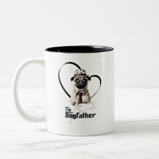 Caneca Pug - The Dogfather Tweekleurige Koffiemok