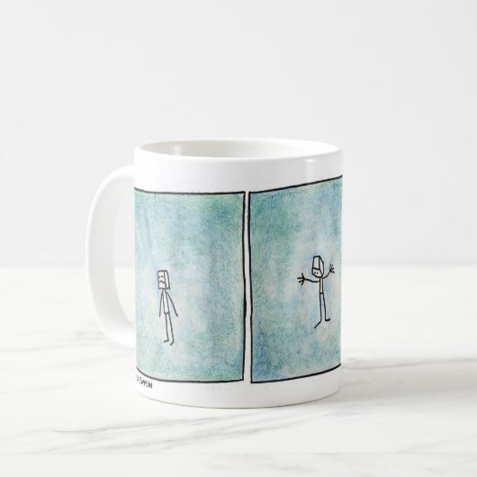 Caneca robo tirando selfie koffiemok (Voorkant links)