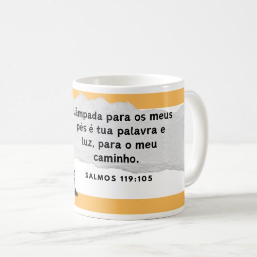 Caneca "Salmos 119:105" Texto e imagem Koffiemok (Voorkant rechts)
