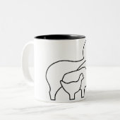 Caneca Silhuetas Tweekleurige Koffiemok (Voorkant links)