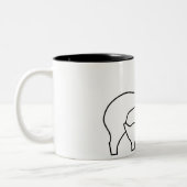 Caneca Silhuetas Tweekleurige Koffiemok (Links)