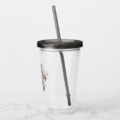 Caneca simples com gatinho cinza acryl drinkbeker (Links)
