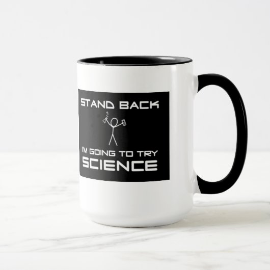 Caneca Stand Back ... try science Mok (Rechts)