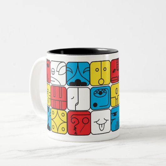 Caneca Tzolkin Kin 20 Selos Tweekleurige Koffiemok (Voorkant links)