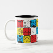 Caneca Tzolkin Kin 20 Selos Tweekleurige Koffiemok (Links)