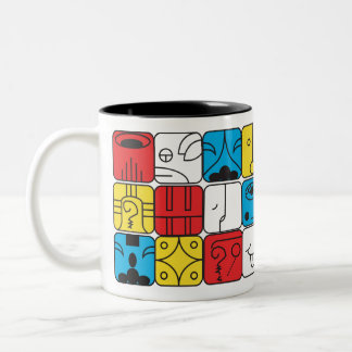 Caneca Tzolkin Kin 20 Selos Tweekleurige Koffiemok