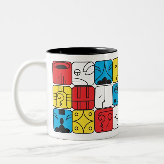 Caneca Tzolkin Kin 20 Selos Tweekleurige Koffiemok (Links)