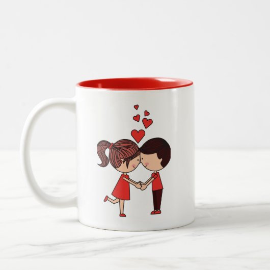 Caneca "Você Me Faz Bem" Tweekleurige Koffiemok (Links)