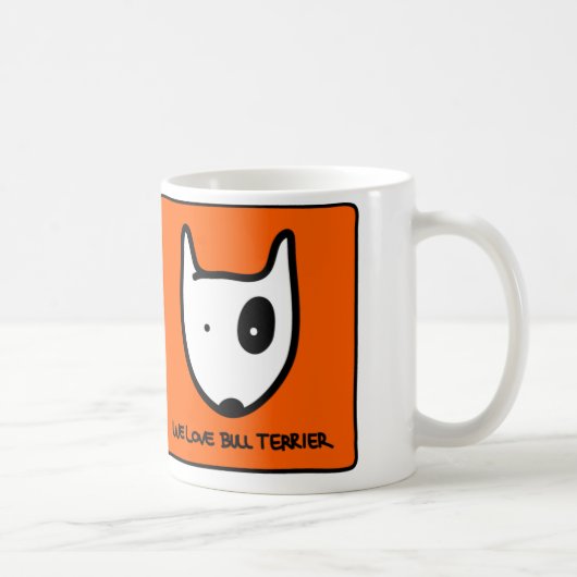 Caneca We Love Bull Terrier Koffiemok (Rechts)
